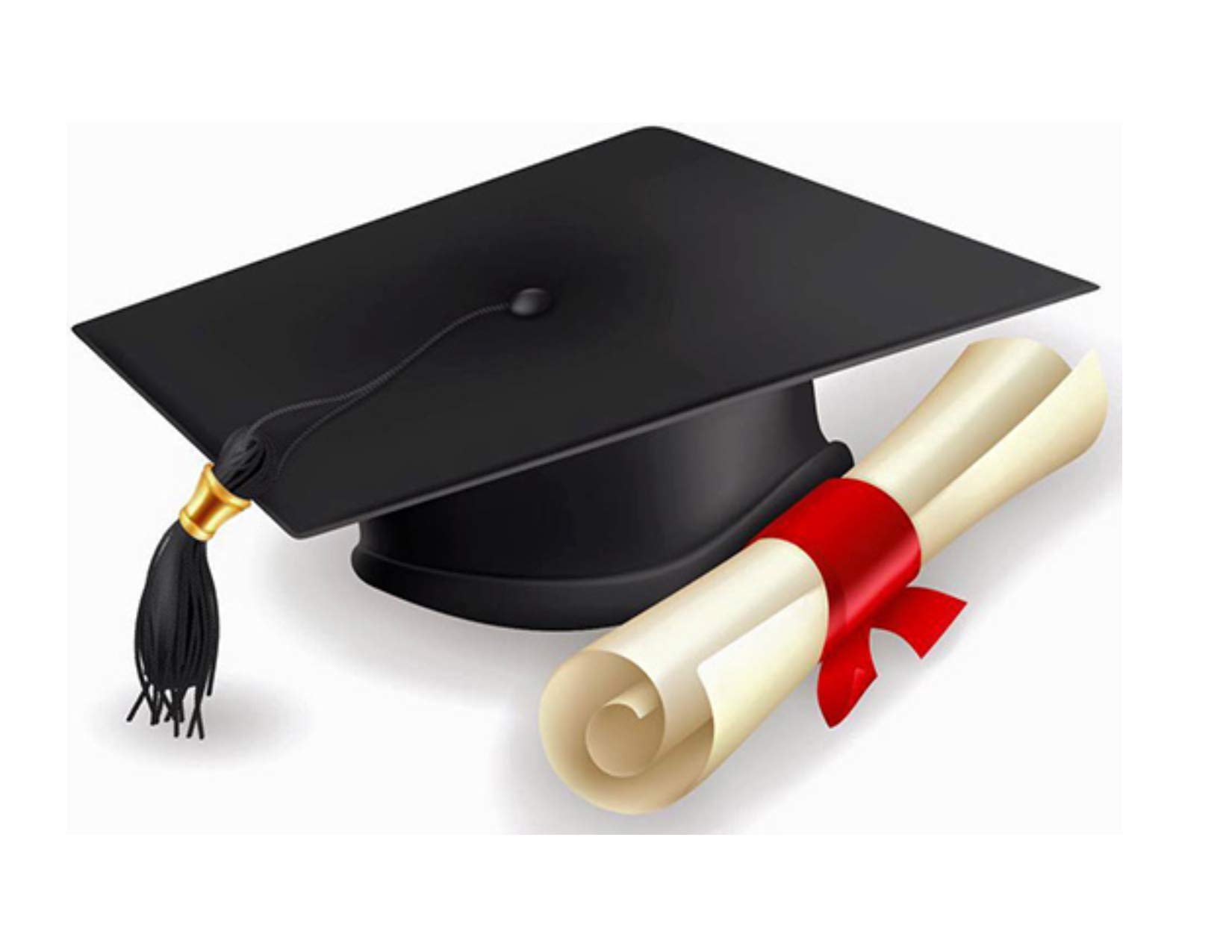 A graduation cap or diploma.