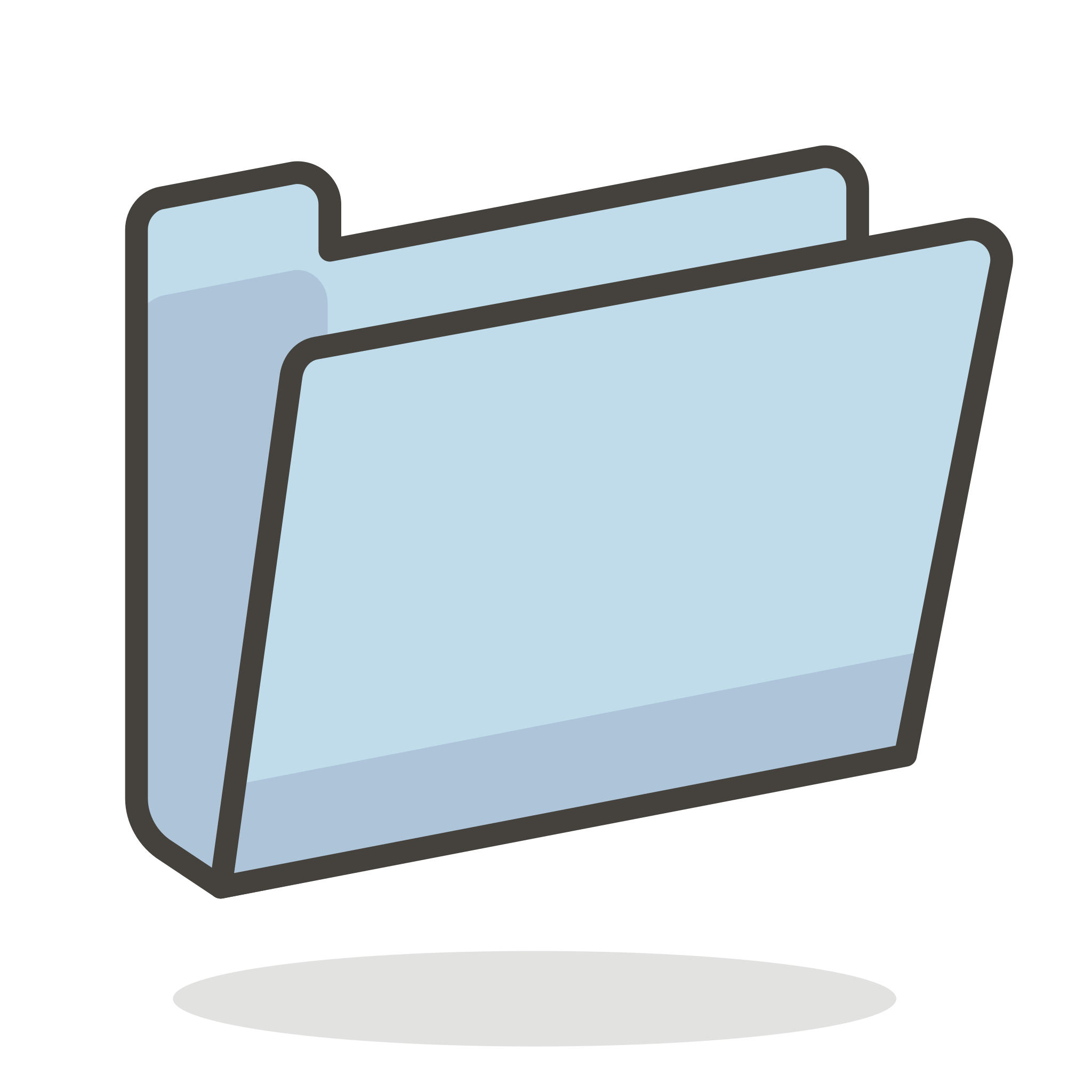 An open file folder