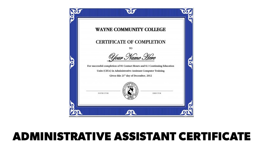 certification for administrative assistants