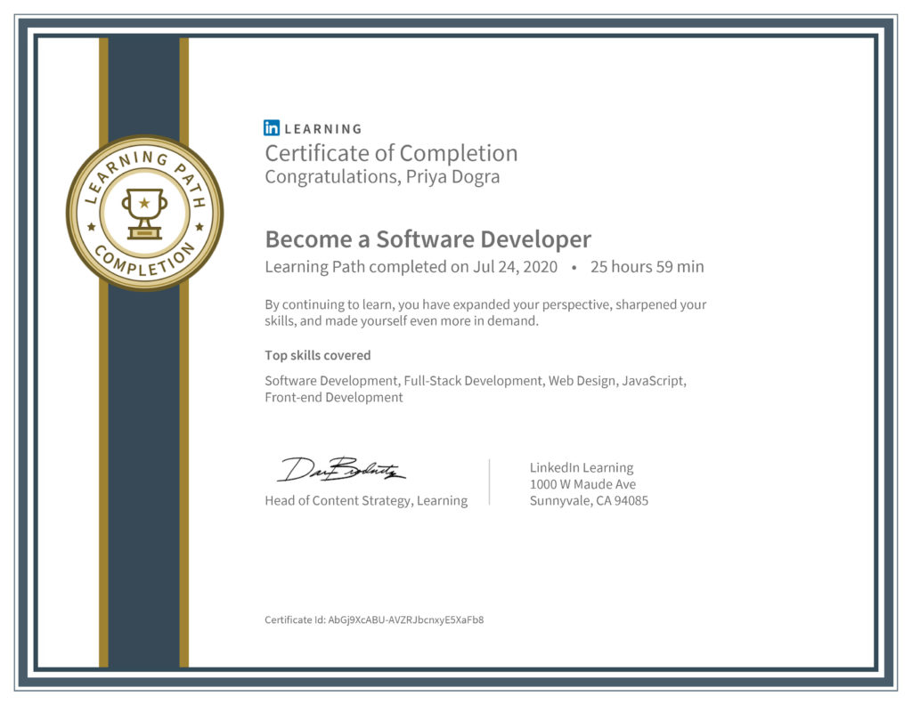 certifications for software developers
