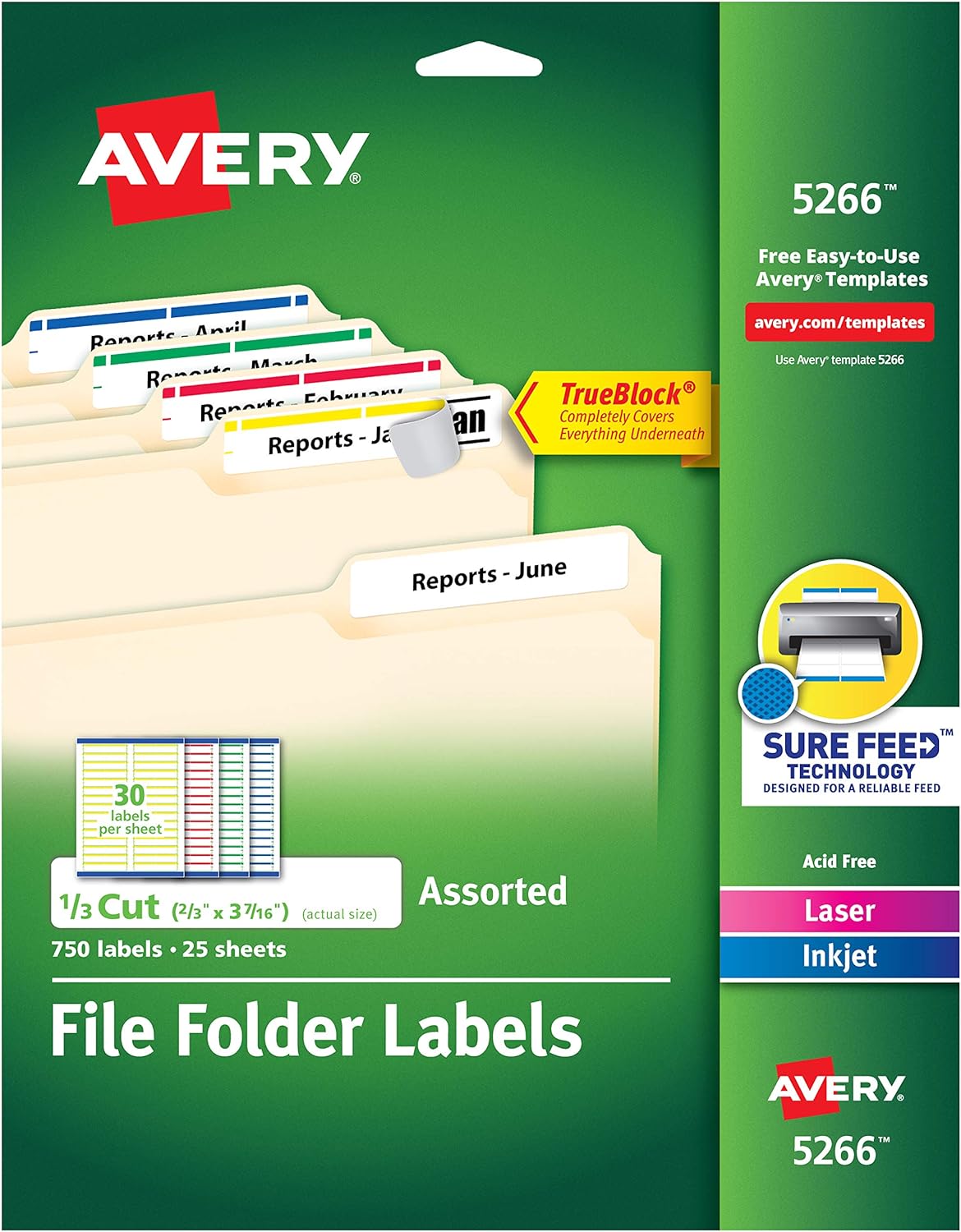 Color-coded folders and labels