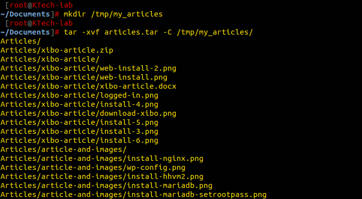 how to tar a folder in linux command line