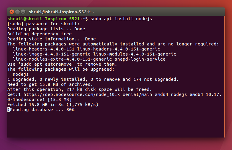 installing node.js on linux