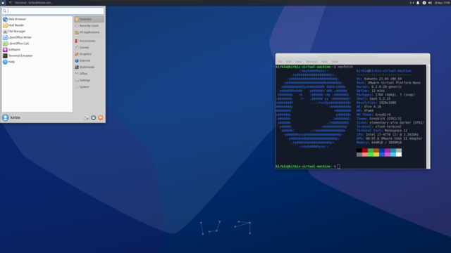 Linux desktop screen with a user-friendly interface